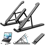 BOPUROY pcスタンド タブレット スタンド 折りたたみ アルミ合金 滑り止め 放熱 高さと角度調整可能