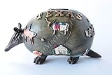 テキサスマップ素朴なArmadillo Piggy Bankアクセント手描きでテキサスAttractions