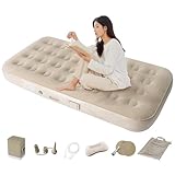 エアーベッド 電動 ポンプ内蔵 シングル ダブル 電動エアーベッド 来客用 25cm 極厚 耐荷重300kg 折り畳み式 キャンプ用品 エア