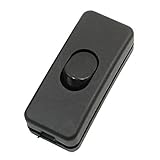 Hommy 2個ベッドルームライトオン/オフライン入力コードスイッチブラックAC 250V 2A