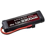 ハイテック エックスパワー XP3300-ND-B Ni-MH 7.2V 3300mAh バッテリー ニッケル水素 T型ディーンズコネクター 6セル ラウンドタイプ 耐久性 ラジコン RC 電動 ビギナー 初心者 予備 エコ PSE適合 日本正規品 XP3300-ND-B