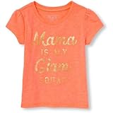 ザ・チルドレンズプレイス THE CHILDREN'S PLACE/ ショートスリーブグリッターネオングラフィックティ トップス半袖Tシャツ 3歳【並行輸入】