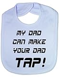 My Dad Make Your Dad Tap UFC/MMA - Funny Baby/Toddler/Newborn Bib - Baby Gift blue by Print4U