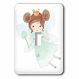3dローズAnne Marie Baugh – Illustrations – Cute Little Princess Fairy Girl Illustration – 照明スイッチカバー – シ