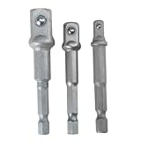 Warrior 68513 Hex Drill Socket Drivers, 1/4-Inch, 3/8-Inch, 1/2-Inch (3 Piece) by Warrior