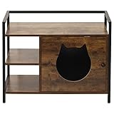 life_mart 【 猫用トイレが隠せる キャットクローゼット 】 猫トイレ 隠す 家具 猫用キャビネット 猫 トイレ 収納 目隠し 家具 ペットトイレ トイレ収納 キャビネット おしゃれ 木目 木目調