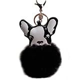 LovelyふわふわボールフレンチブルドッグキーチェーンPompomキーリングキュートホルダーバッグチャーム – 9 #