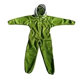 Homyl 養蜂用品　プロ　保護服　全身　ジャケット　ベール付き　L/XL/XXL　コットン　緑　 - L