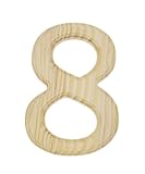 Darice 0992 – 8装飾木製、数8、6インチ