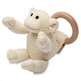 RINGLEY リングレイ Monkey・モンキー Natural Teething Toys 自然素材・ナチュラルティーシングトイ・歯固め (メイプルウッド＋オーガニックコットン) 18.5x14x