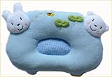 ドーナツ枕で抱っこ枕の一人二役　授乳まくら ベビー枕＝出産祝いやギフトにも人気のベビー用品 (双葉にハチ　ブルー)