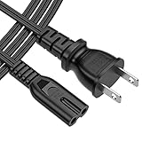 POWSEED AC電源ケーブル メガネ型コネクター・プラグ ACコンセント 電源コード 2ピンプラグ(オス)⇔2ピンソケット(メス) 125V/7.5A 約2m ストレートタイプ ノートパソコンアダプター