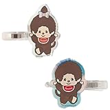 アイプランニング モンチッチ オーロラアクリルヘアクリップ ツインズ H40×W40mm(アクリル) 7×55mm(ヘアクリップ) K4101D