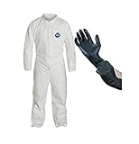 デュポンty120sタイベックCoveralls Suit X Large w/ Protective Gloves TY120S-xl