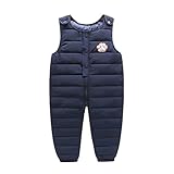 Kayiyasu キッズダウンサロペット 子どもダウンコート 子供綿ジャケット 男女兼用つなぎ ノーブリーフカバーオール オーバーオール ロングパンツ ジャンプスーツ 021-qsy-z016(80c