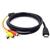 LUYING HDMI TO RCA3 変換ケーブル 金メッキ 赤白黄蓮 HDサウンドビデオ セットトップボックス線 1.5m