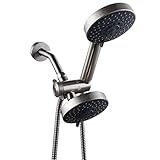 KES tp501bバスルーム5機能ハンドヘルドシャワーヘッドコンボシステムを2 m ( 79インチ)ホース ブラウン
