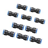 Baoblaze 10個セット　クイック継手　プッシュ　ストレート　チューブ　取り付け　8mm + 12mm　エアー コネクタ　