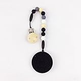 Mamimami Home 噛がため　シリコーンペンダント　おしゃぶり　クリップ　黒いクッキー　ママ看護用