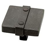 Liberty 65213PI Iron Craft 1-1/2 in. Wrought Iron Riveted Square Cabinet Knob, Wrought Iron [並行輸入品]