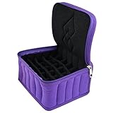 ROSENICE エッセンシャル・オイル・ストレージ・コンテナ30グリッド化粧品ボトル・ホール・トラベリング・コンテナ（パープル）