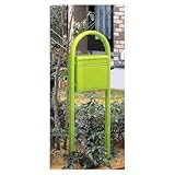 YKK ap製おしゃれ郵便ポスト ポスティモ 前入・後出 F2型（イエローグリーン） メールボックス