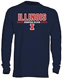 NCAA Illinois IlliniメンズOVB Long Sleeve Thermalシャツ、M、ネイビー