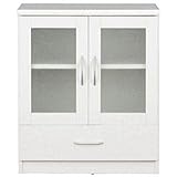 弁天インテリア キャビネット 【 扉付き / 収納棚 / 1人暮らしにも最適 】 ホワイト 【 組立式 】