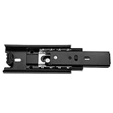 スライドレール 2本セット 3段引き 黒 亜鉛メッキ処理 幅45mm 10/15/20cm選べる キッチン食器棚用 洋服棚用 引き出し用 ワードローブ用 家具ガイドレール 各種収納家具