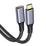 FineGood USB Type C 延長ケーブル 1M USB 3.1 Gen2 10Gbps 高速データ転送 4K60Hz映像出力 PD100W/5A急速充電 対応 type-c 延長コード オスからメス変換 ナイロン編み ラップトップ/タブレット/スマートホン/ハブ/ワイヤレス充電器/防犯カメラなどUSB-Cデバイスに対応