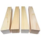木 木材 角材 ブロック 彫刻用 木彫り ひのき 桧 国産 【 40mm × 40mm × 300mm 節なし 4本セット 】
