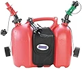 hunersdorff combi tank 6L/3L fullset ヒューナースドルフ コンビタンク フルセット 燃料タンク ポリタンク チェーンソー 燃料 ガソリン チェンオイル (レッド)