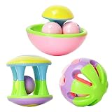 Baby Rattles手おもちゃベビーシャワーパーティーギフトプラスチックCartoon Rattle Set 3pcs /ロット誕生日クリスマスFavor