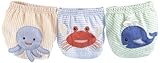 B-b- Aspen BA15024SM Plage Bums 3 pi-ces Diaper Cover Gift Set - 0-6 mois