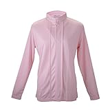 ユニワールド のらスタイル フェミニンハーフジップアップ NS-500 [Lサイズ] [UV加工] [吸汗速乾ハニカムメッシュ] [ピンク]