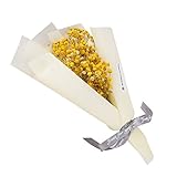 B Blesiya 6色選択　美しい　満天星　乾燥花　花束　永遠の花　母の日　恋人　ギフト花　ギフトボックス付き　 - 黄