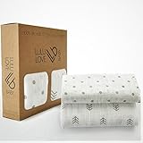 Lulu Love Baby Swaddle Blankets, 100% Organic Muslin, X-Large (47''X 47'') Multifunctional Receiving