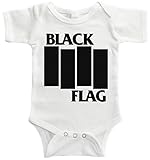 Black Flag Bars & Logo Baby One Pieceボディスーツロンパース カラー: ホワイト