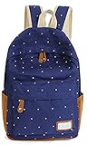 MissとMr リュックサック リュックドット柄 水玉 帆布バッグ リュックサック アウトドア キャンバス バックパック 小学生 中学生 高校生 大学生 メンズ レディース シンプル 軽量 アウトドア