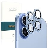 PRODELI For iPhone 17 専用 カメラフィルム アルミ合金製＋AR高透過率 一体型 耐衝撃 硬度9H キズ防止 高透過率 強化ガラス 防爆裂 気泡ゼロ 露出オーバー防止 アイフォン 17 用 レンズ 保護フィルム (ブルー/2枚入り)
