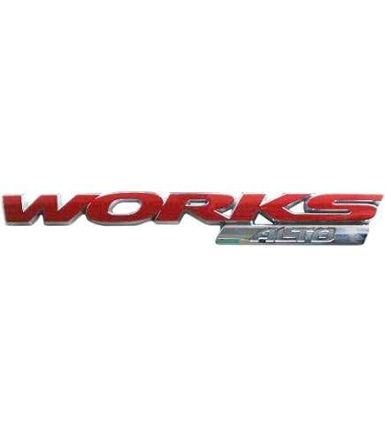 Amazon | マットブラック アルト (HA36S) WORKS エンブレム リア用 