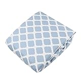 Kushies Baby Fitted Crib Sheet, Blue Lattice by Kushies