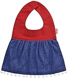 ニヴァ niva おしゃれスタイ・ビブ 女の子用 ポンポン レッド×ブルー