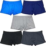 [KASSAI] 綿100％ ボクサーパンツ (7L, 5色5枚セット)