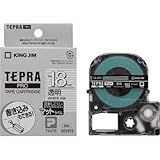 キングジム:キングジム Pテ-プマットラベル透明白文字 SB18TS 型式:SB18TS