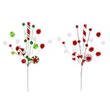 ペパーミントPick with pom-poms : 6 x 9.75インチ、2のセットアソートカラー