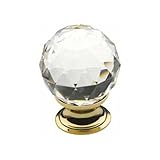 Baldwin 4336.030.sカットスワロフスキークリスタル1 – 9 / 16インチ直径ボール真鍮、キャビネットノブ – ラッカー塗装