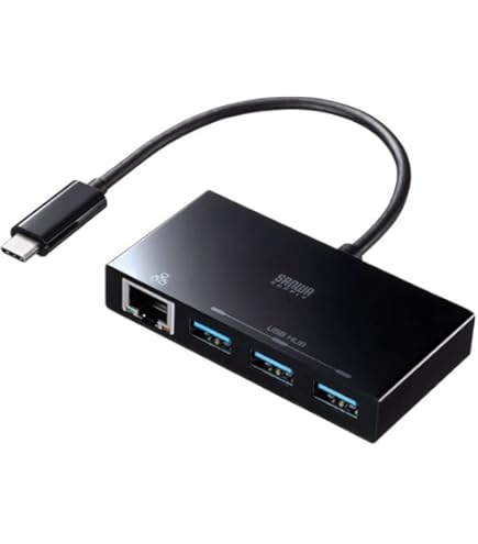 SANWA SUPPLY LANアダプタ付USBハブ Amazon.co.jp: サンワサプライ USB Type-Cハブ付き ギガビットLAN