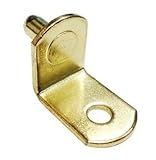 5 mmブラケットスタイルキャビネットシェルフサポートペグ穴付き – Polished Brass – ボックスof 25 100 ブラス SS-BraHole-5mm-PB-100