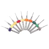 ElecMotive 10本組 0.3-1.2 mm 極細 硬質合金 マイクロドリル PCB CNCドリル 彫刻ドリル エンドミル プリント基板